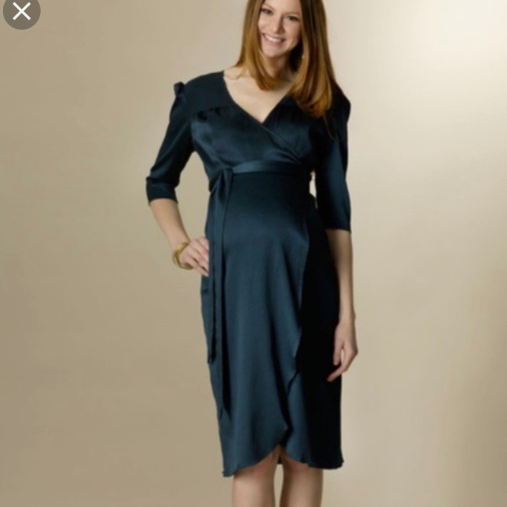 NWT Rosie Pope Maternity silk wrap dress